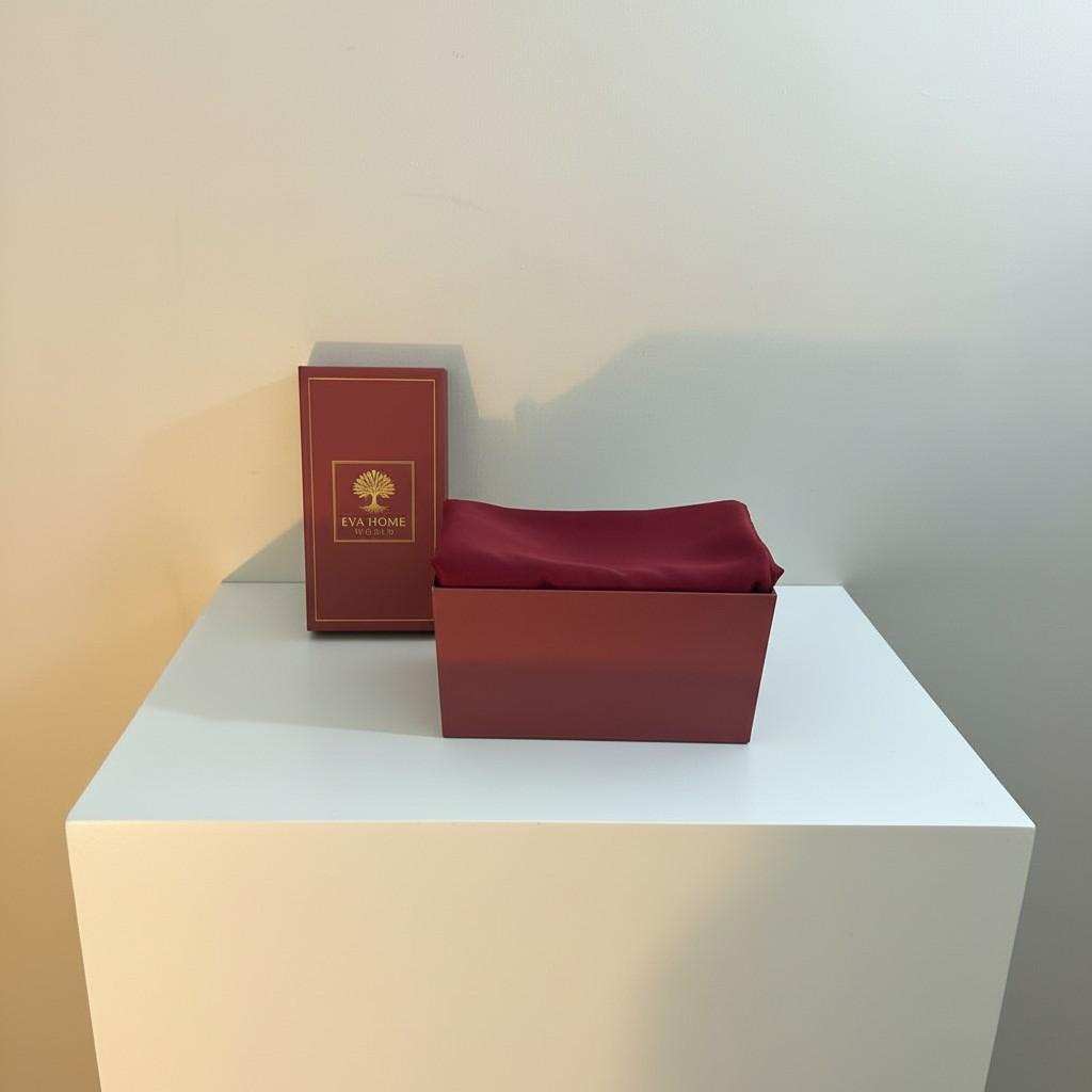 Deep Burgundy Linen Table Runner 50x150 cm – Elegant Warm Table Styling | EVA HOME WORLD