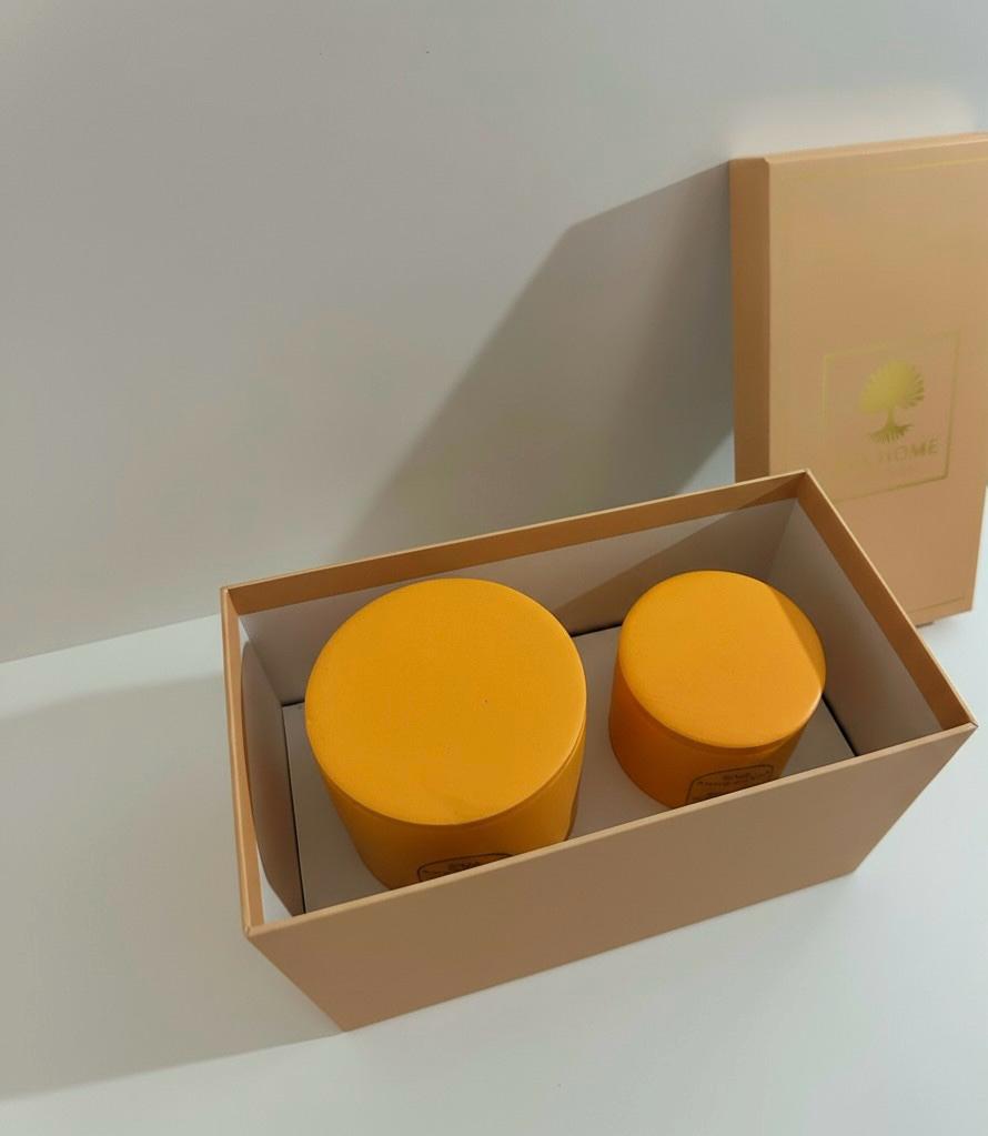 Citrus Harmony – Joy & Vitality Energy Candle Set (10×10 + 8×8 Luxury Soy Wax)