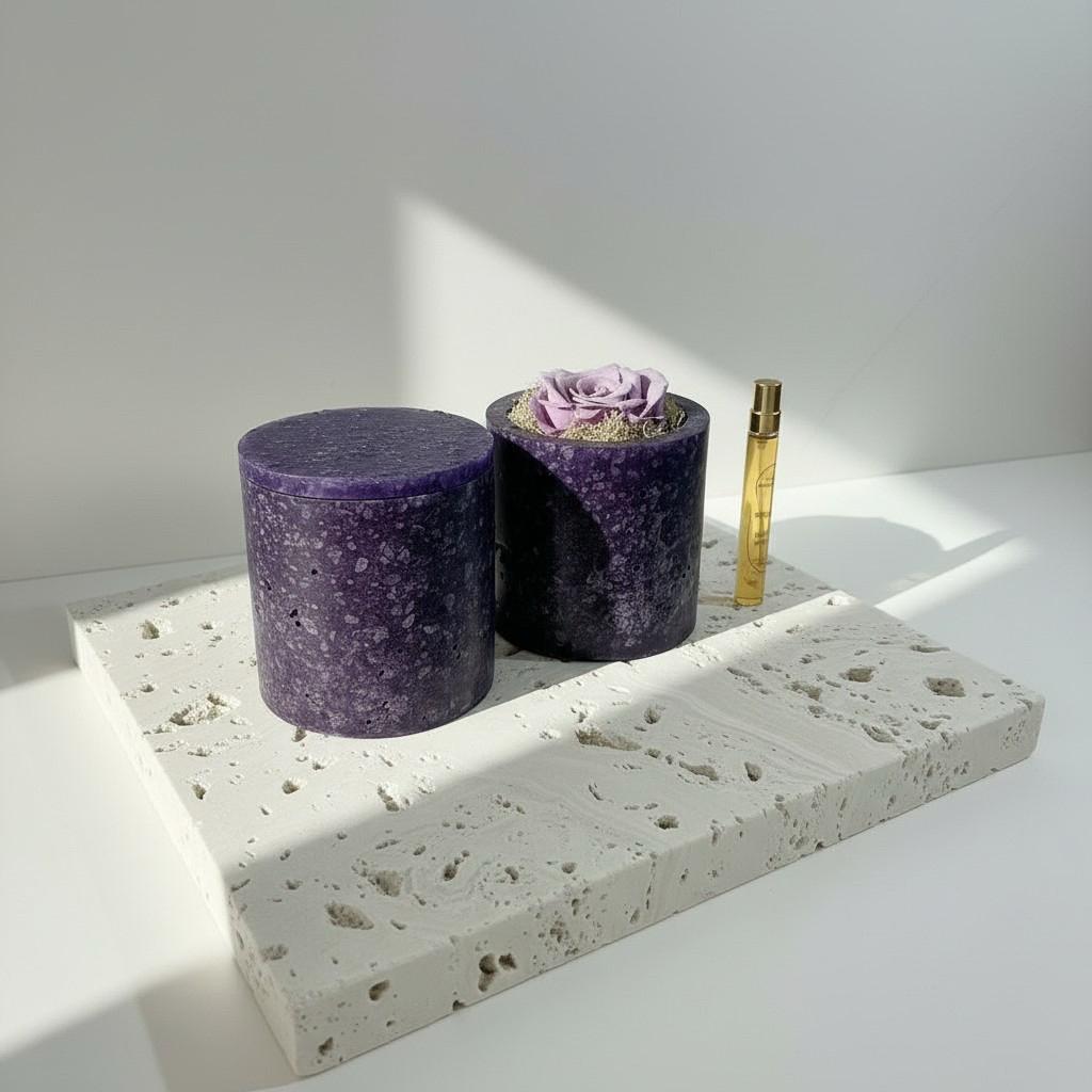 Lavender Peace – Amethyst Energy Ritual Candle | Luxury Crystal Soy Candle