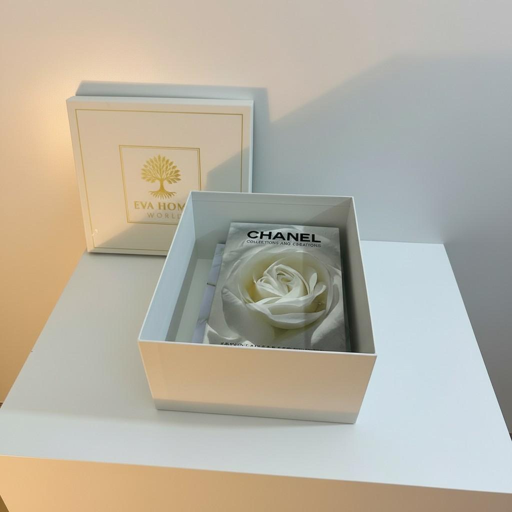 Luxury Decorative Book Box Set — Chanel & Christian Dior — Elegant Fashion Coffee Table Decor