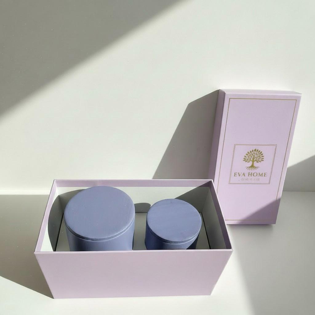 Lavender Peace – Stillness & Clarity Energy Candle Set (10×10 + 8×8 Luxury Soy Wax)