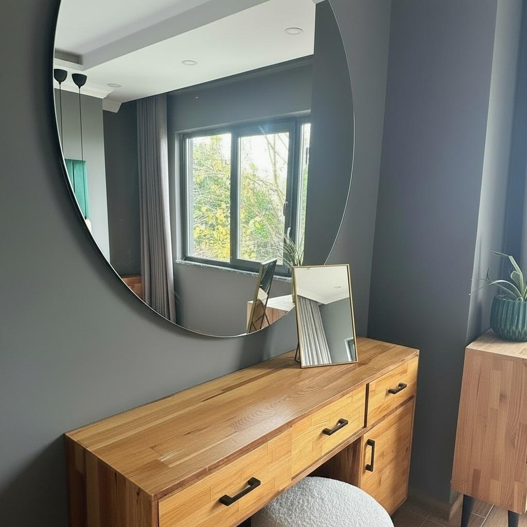 Golden Standing Mirror – Calm Vanity Object