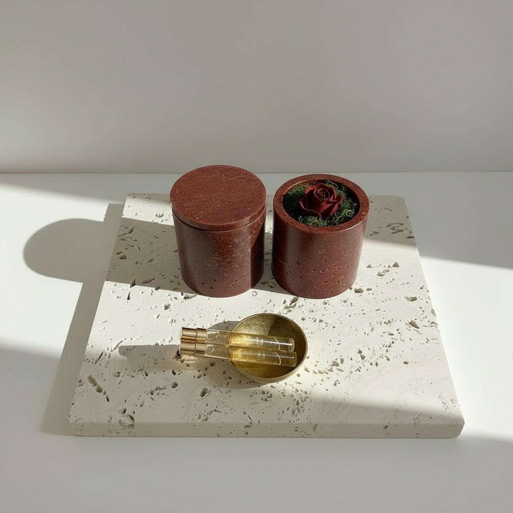 Velvet Rose – Rose Quartz Energy Ritual Candle Set | Love & Grace Crystal Candle