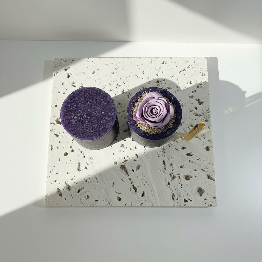Lavender Peace – Amethyst Energy Ritual Candle | Luxury Crystal Soy Candle