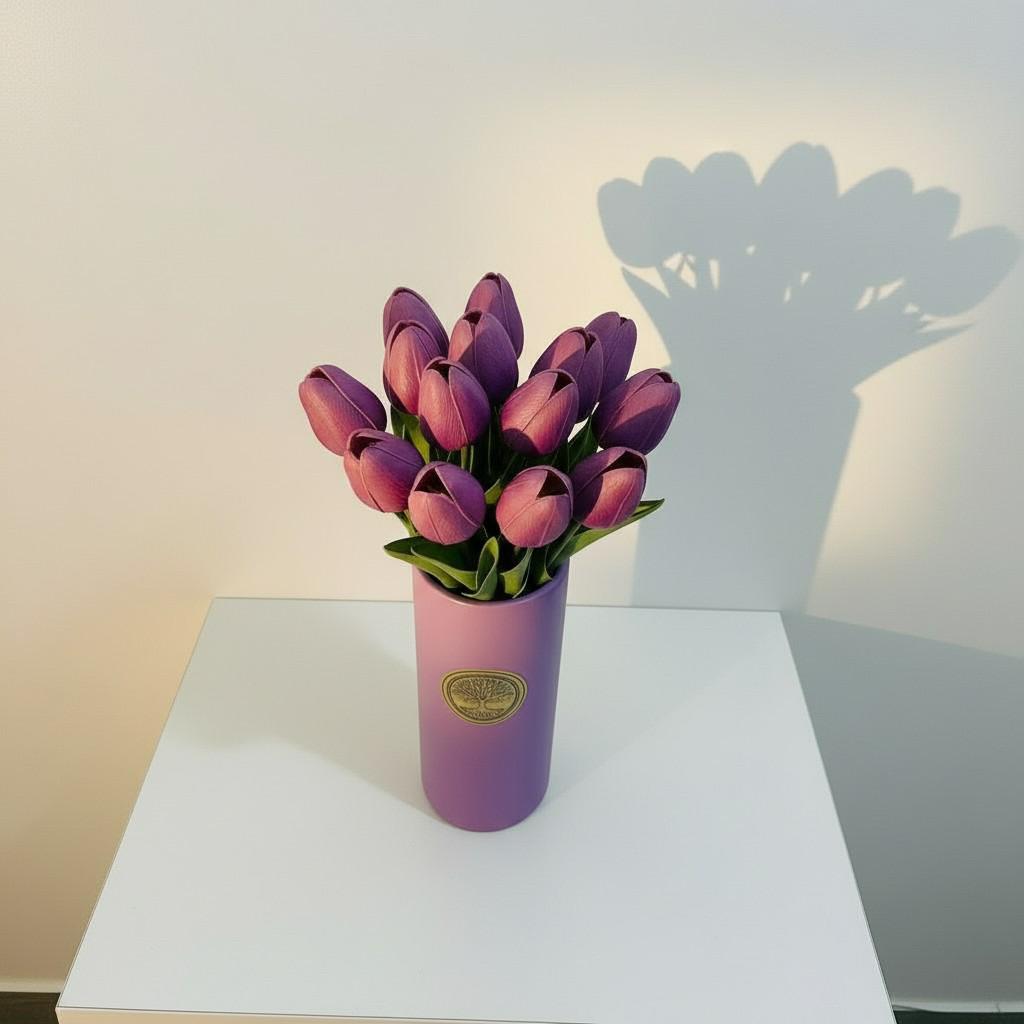 Lavender Peace Tall Decorative Vase 10x25 — Luxury Ritual Interior Piece