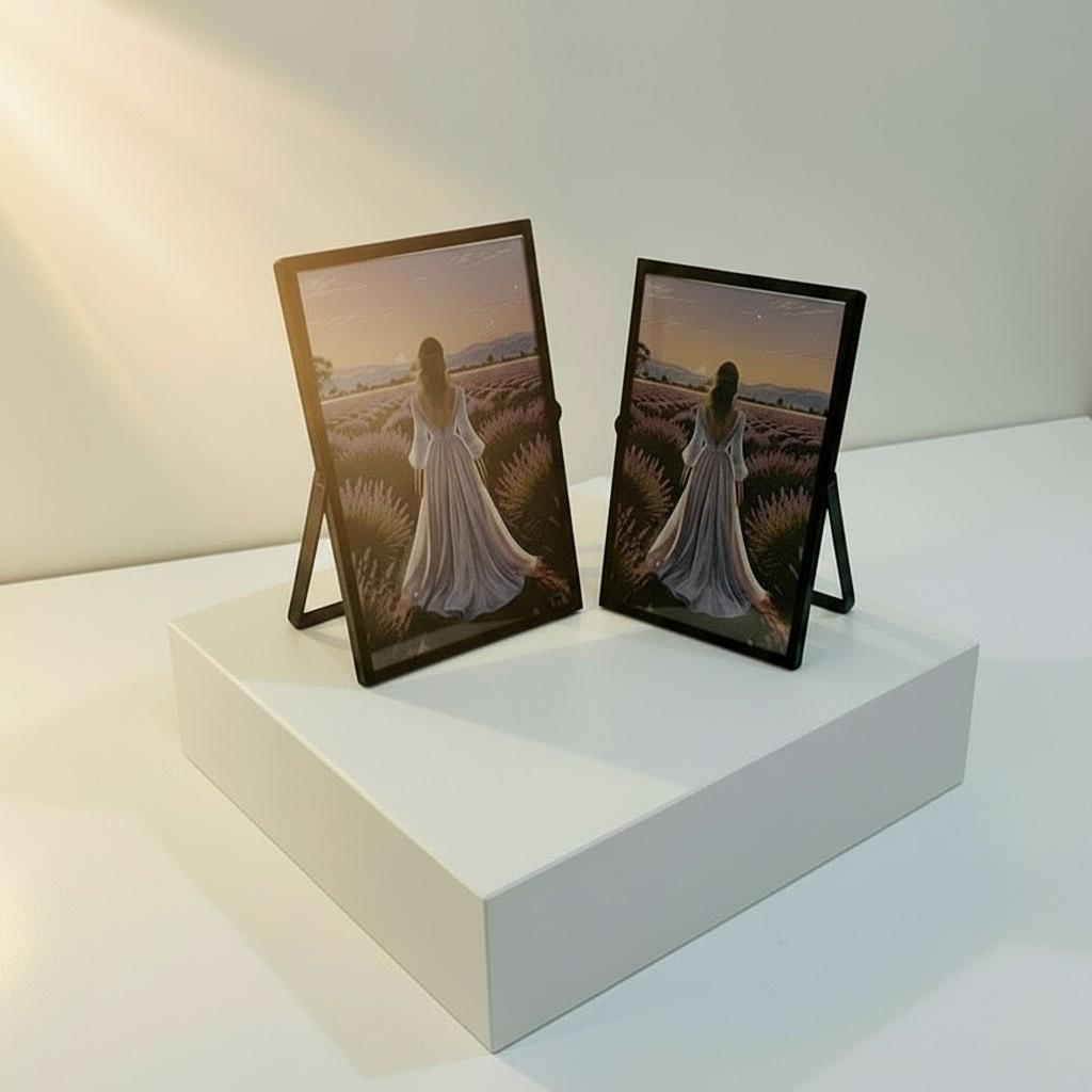EVA HOME Energy Frame Set — Mixed 10x15 & 13x18 Black Frame Duo — Luxury Ritual Wall Decor with Energy Card