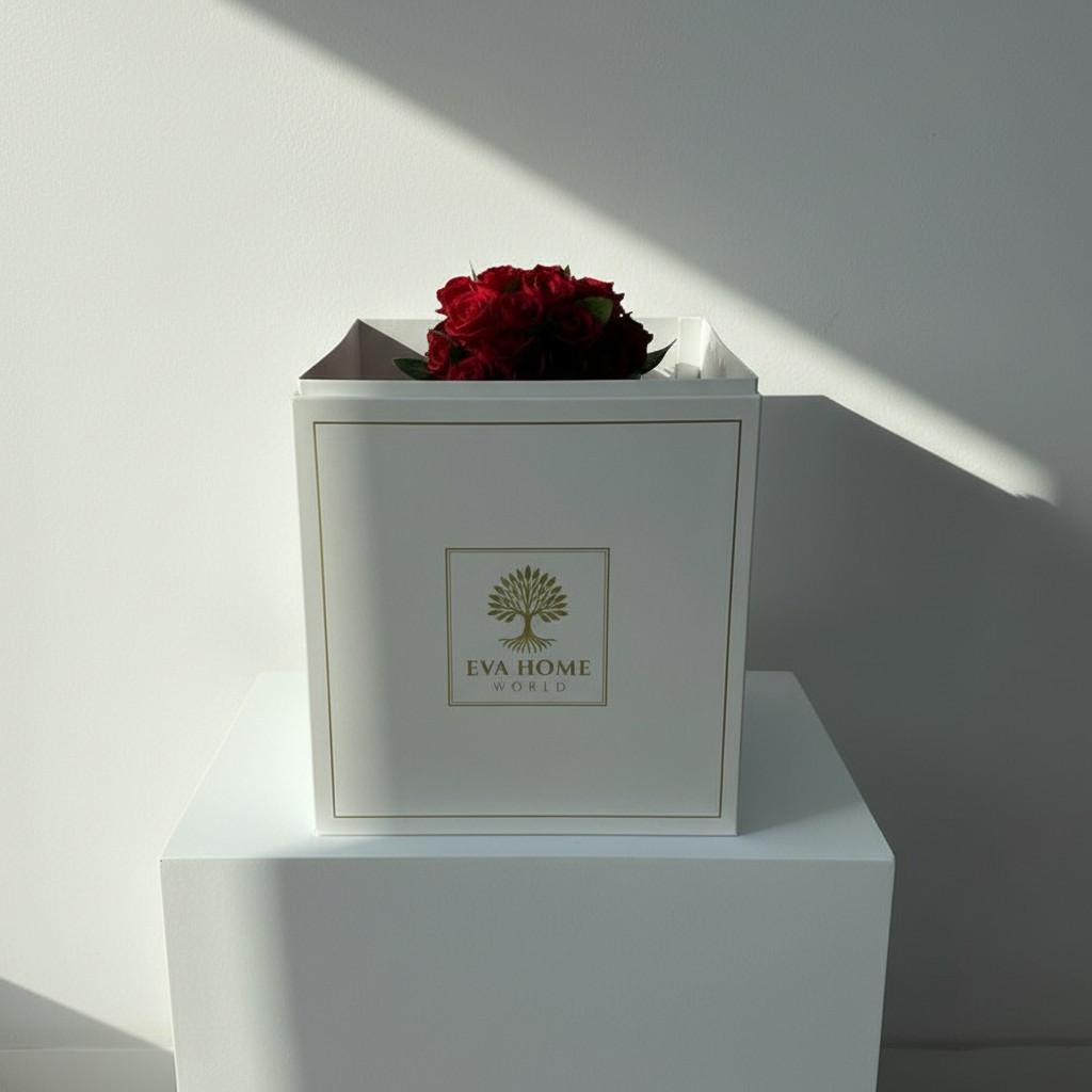 Velvet Rose Tall Decorative Vase 10x25 — Luxury Ritual Interior Piece