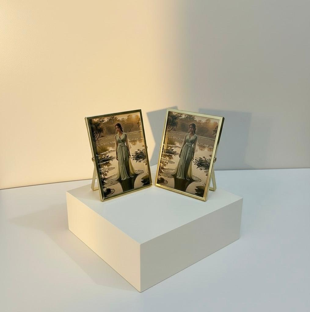 EVA HOME Energy Frame Set — Gold Small 10x15 Frame Duo — Luxury Ritual Decor with Energy Card