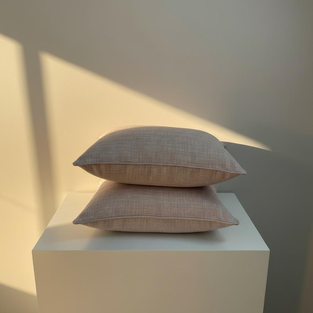 Set of 2 Blush Pink Lumbar Cushion Covers 35×50 cm – Soft Decorative Pillow Covers – Elegant Sofa Accent Pillows