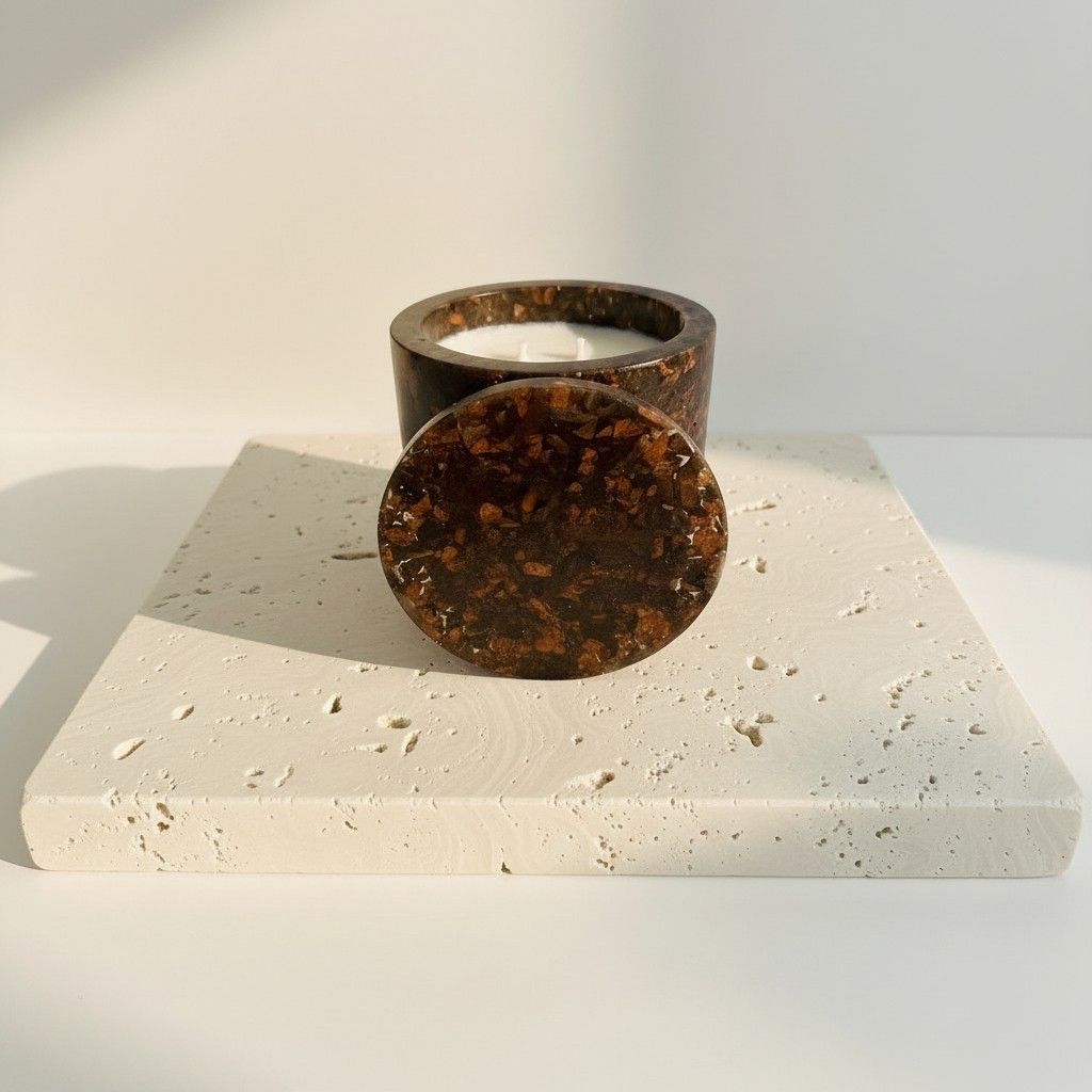 Golden Jasmine – Citrine &amp; Tiger Eye Energy Ritual Candle | Luxury Crystal Soy Candle