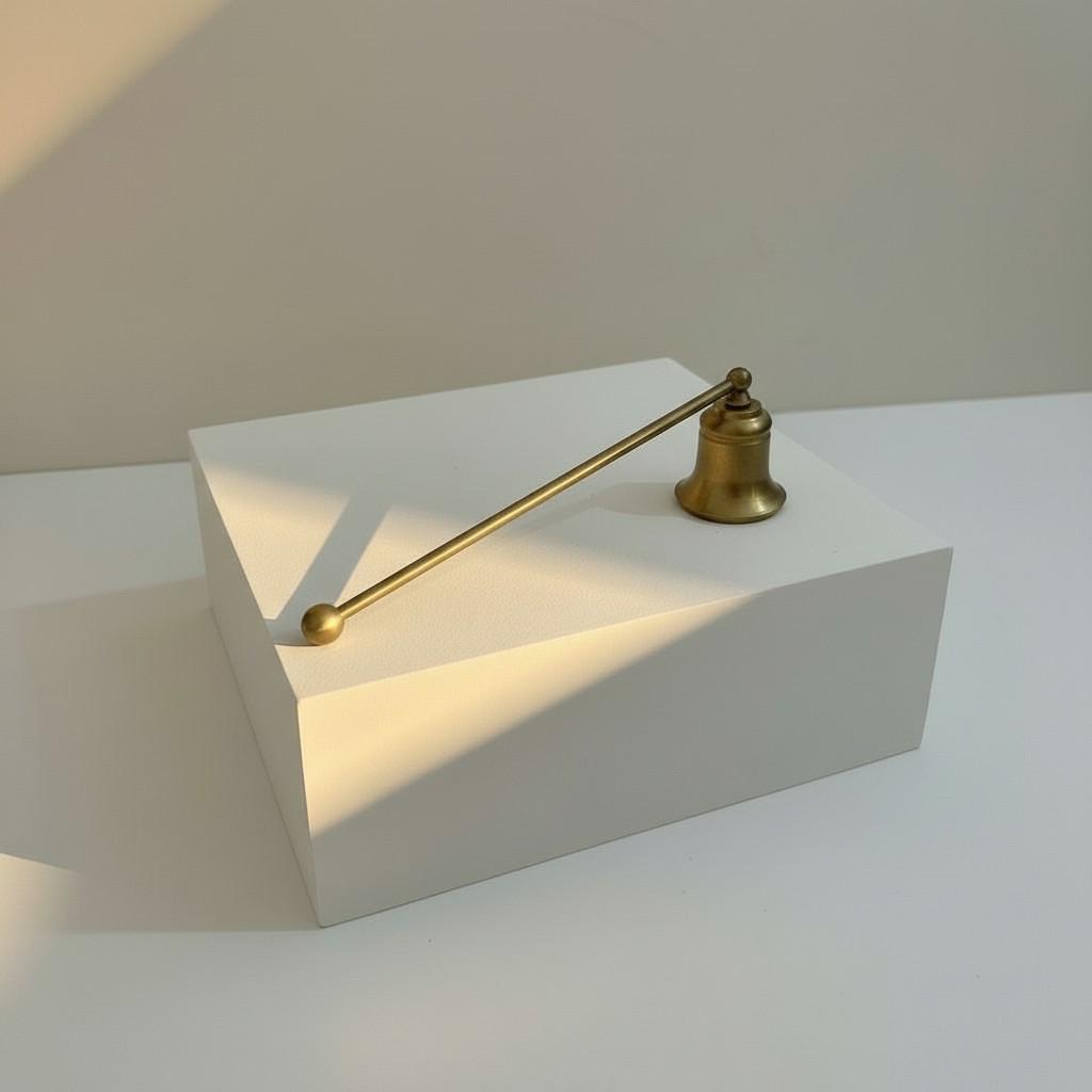 Golden Candle Snuffer – Brass Ritual Candle Extinguisher Tool