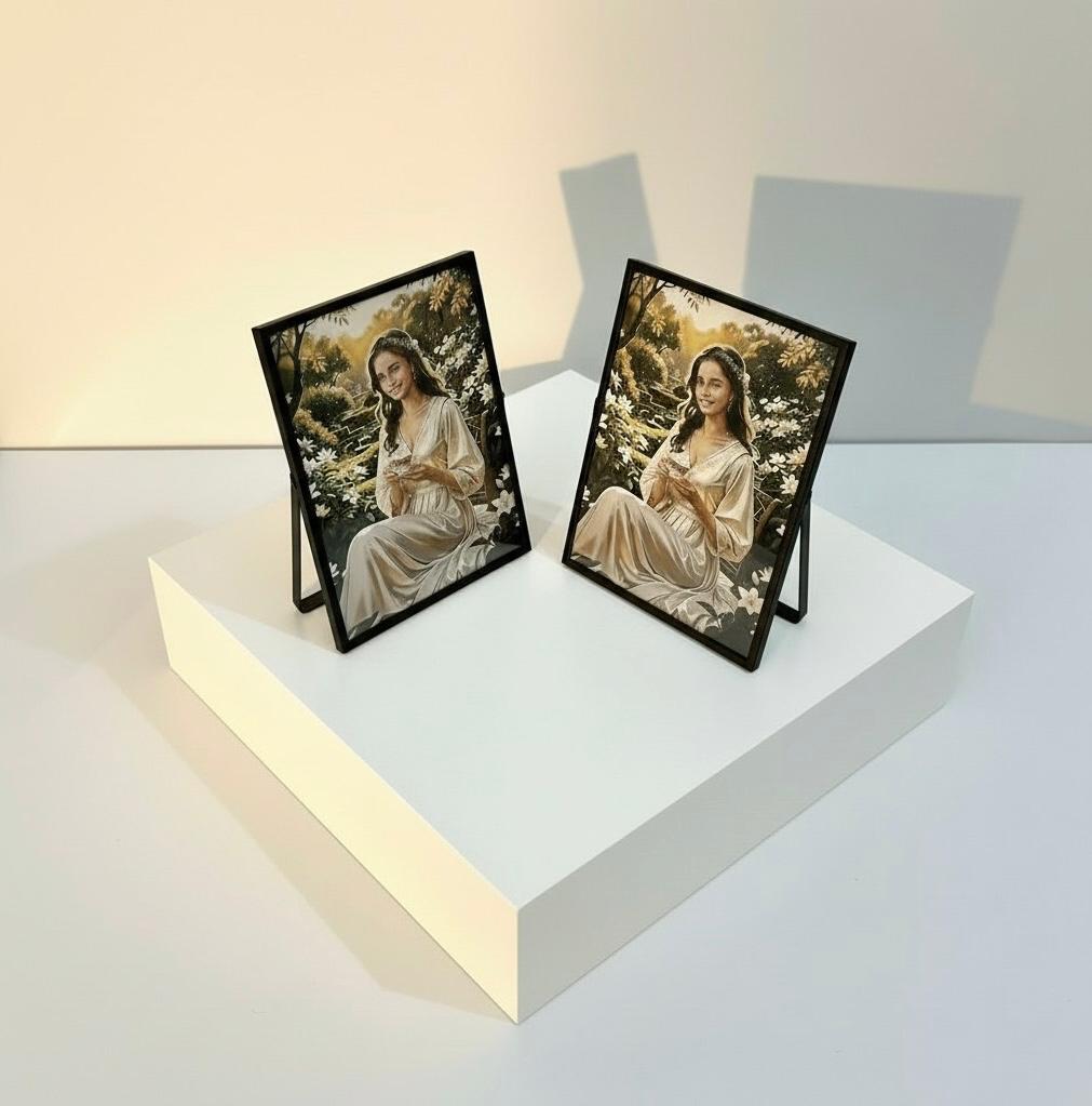 EVA HOME Energy Frame Set — Large 13x18 Black Frame Duo — Luxury Ritual Wall Decor with Energy Card