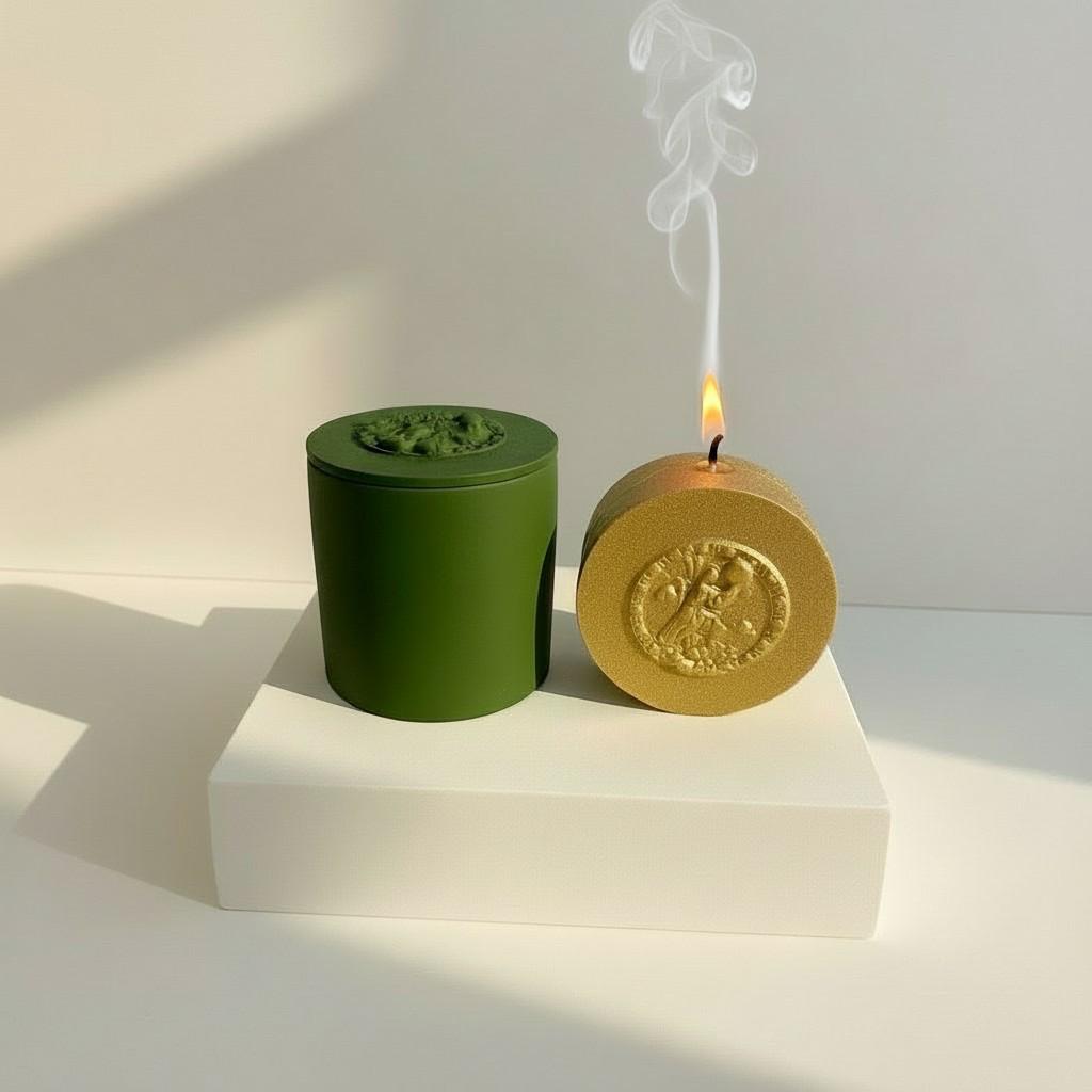 Aquarius Zodiac Candle Set – Aquarius Vessel with Energy Refill
