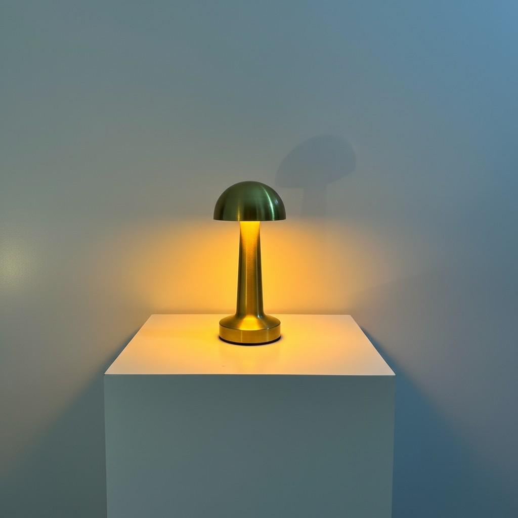 Golden Mushroom Table Lamp – Ambient Light Object | EVA HOME WORLD
