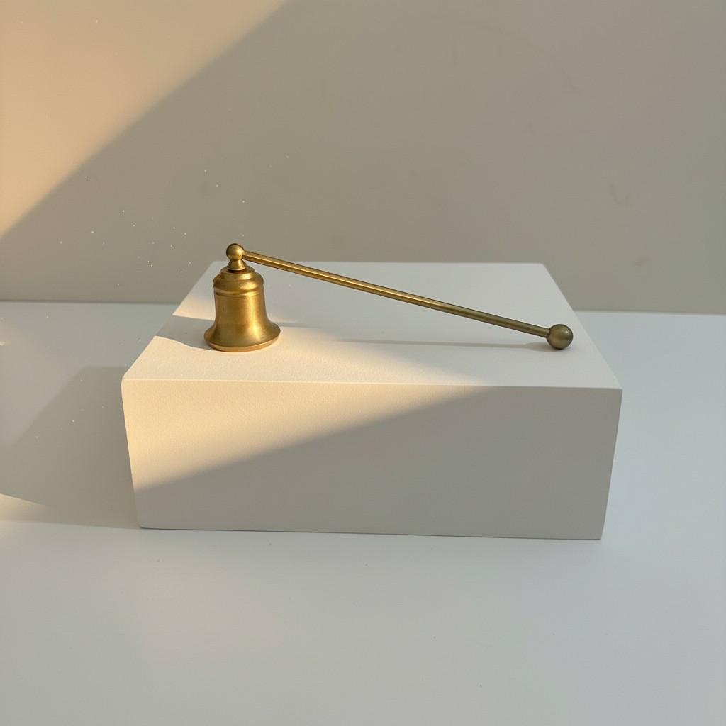 Golden Candle Snuffer – Brass Ritual Candle Extinguisher Tool