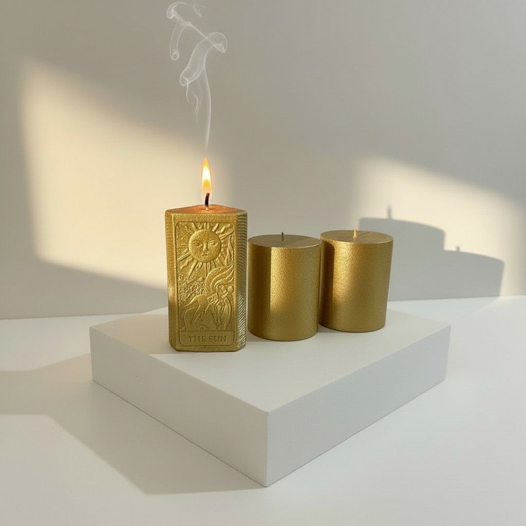 Golden Jasmine Tarot Ritual Refill Set – Set of 3 Light &amp; Renewal Energy Candles