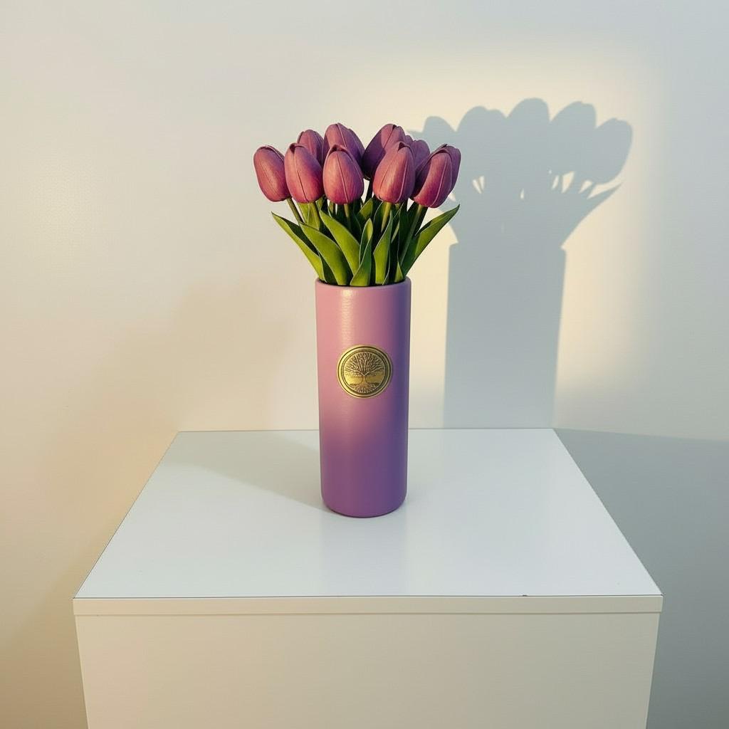Lavender Peace Tall Decorative Vase 10x25 — Luxury Ritual Interior Piece