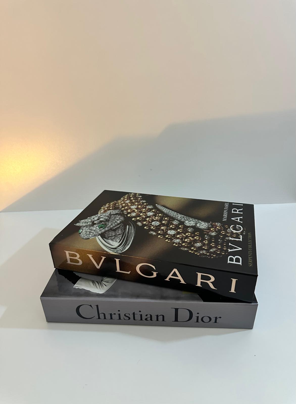 Luxury Decorative Book Box Set (2 Pieces) — Dior & Bulgari Inspired Coffee Table Decor