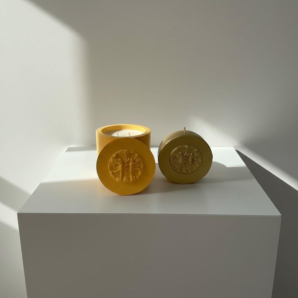 Gemini Zodiac Candle Set – Gemini Vessel with Energy Refill
