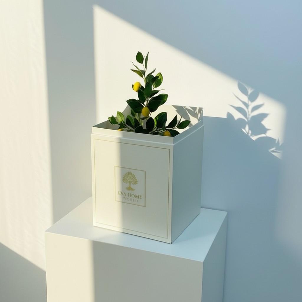 Citrus Harmony Tall Decorative Vase 10x25 — Luxury Ritual Interior Piece