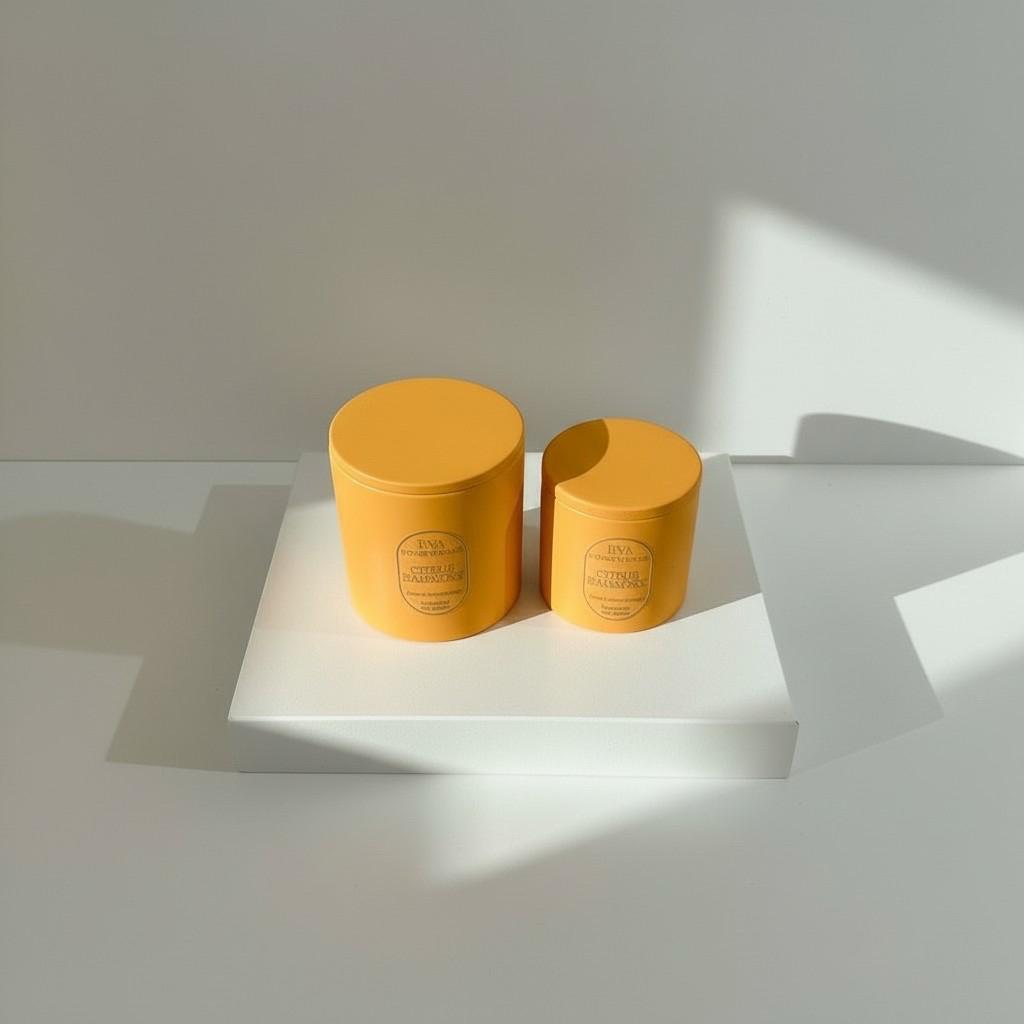 Citrus Harmony – Joy & Vitality Energy Candle Set (10×10 + 8×8 Luxury Soy Wax)