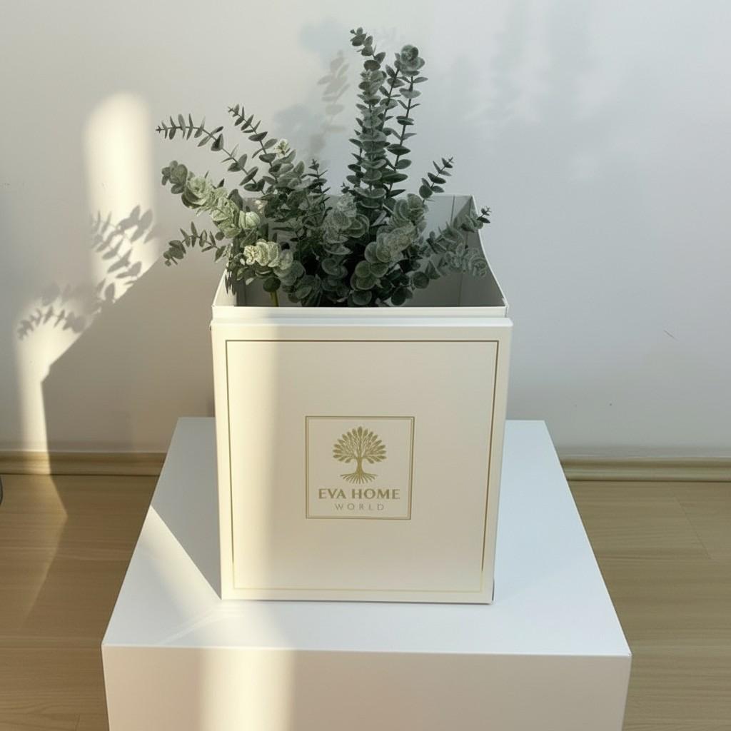 Sacred Oud Tall Decorative Vase 10x25 — Luxury Ritual Interior Piece