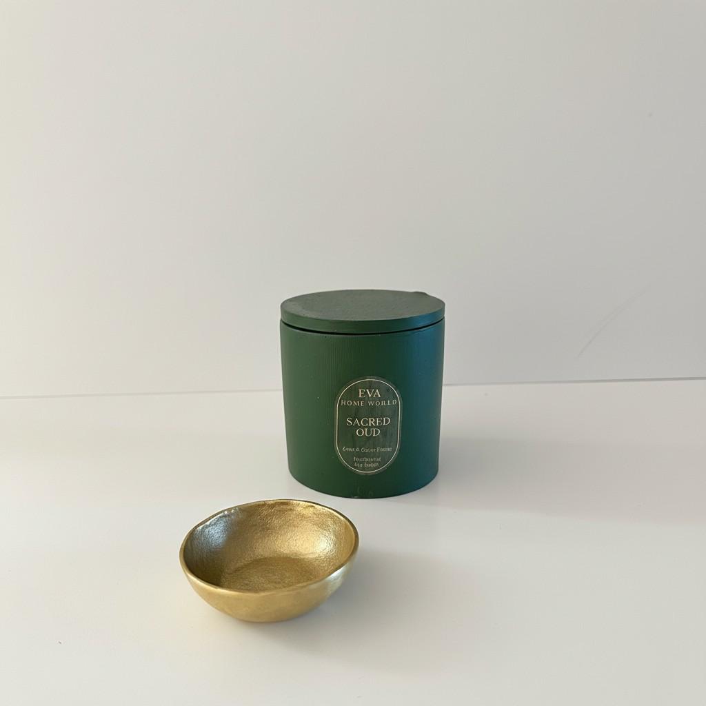 Sacred Oud – Purity &amp; Calm Energy Candle (10x10 cm Luxury Ritual Edition)