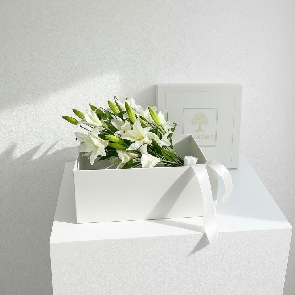 Classic Ivory Lily Bridal Bouquet — Sculptural Ivory Wedding Bouquet