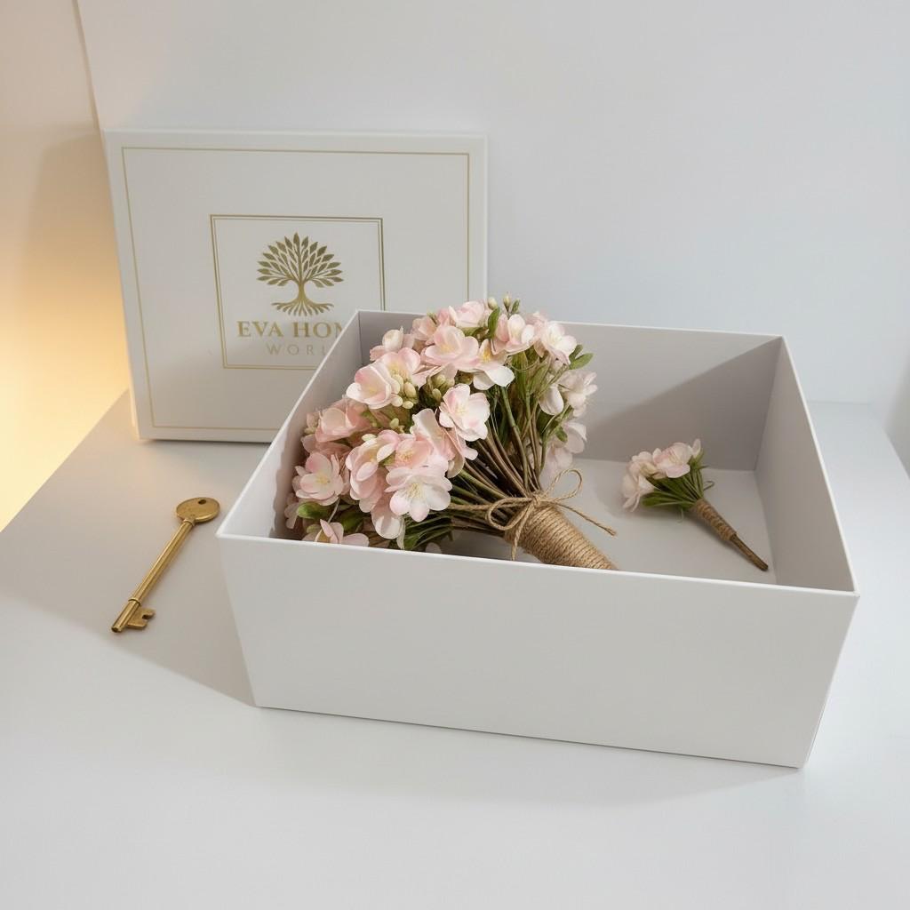 Rustic Dream Jasmine Bridal Bouquet — Soft Blush Earth-Inspired Wedding Flowers