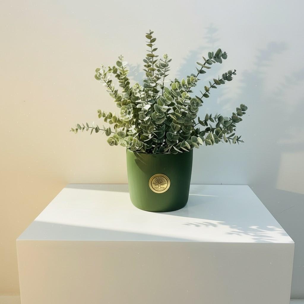 Sacred Oud Medium Decorative Vase 20x20 — Luxury Ritual Interior Piece