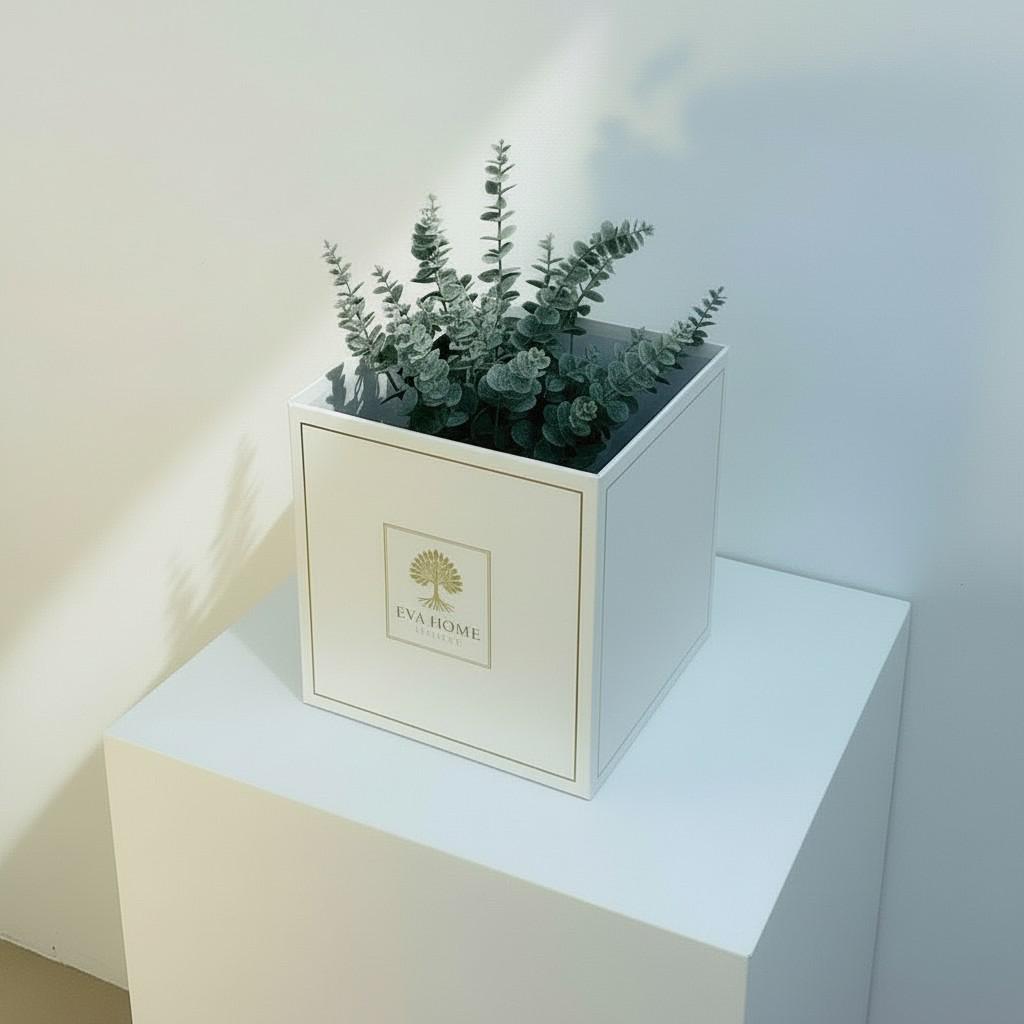 Sacred Oud Medium Decorative Vase 20x20 — Luxury Ritual Interior Piece
