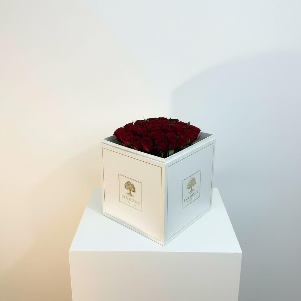 Velvet Rose Medium Vase — Love Energy Decorative Statement Piece (20x20 cm)