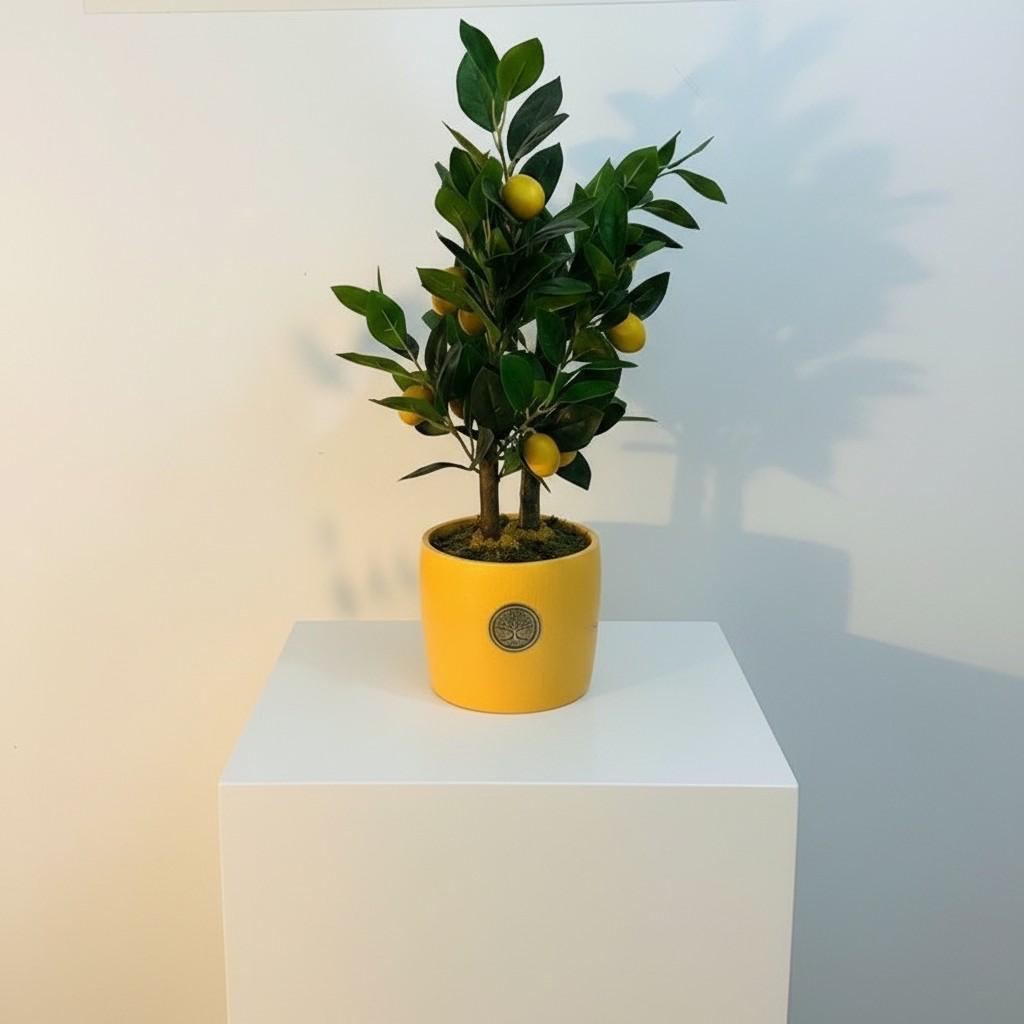 Citrus Harmony Medium Vase — Fresh Vibrant Luxury Decor (20x20 cm)