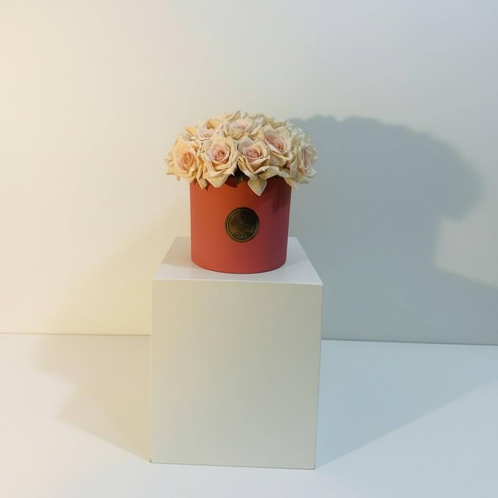 Luminous Bloom Medium Vase — Radiant Floral Luxury Decor (20x20 cm)