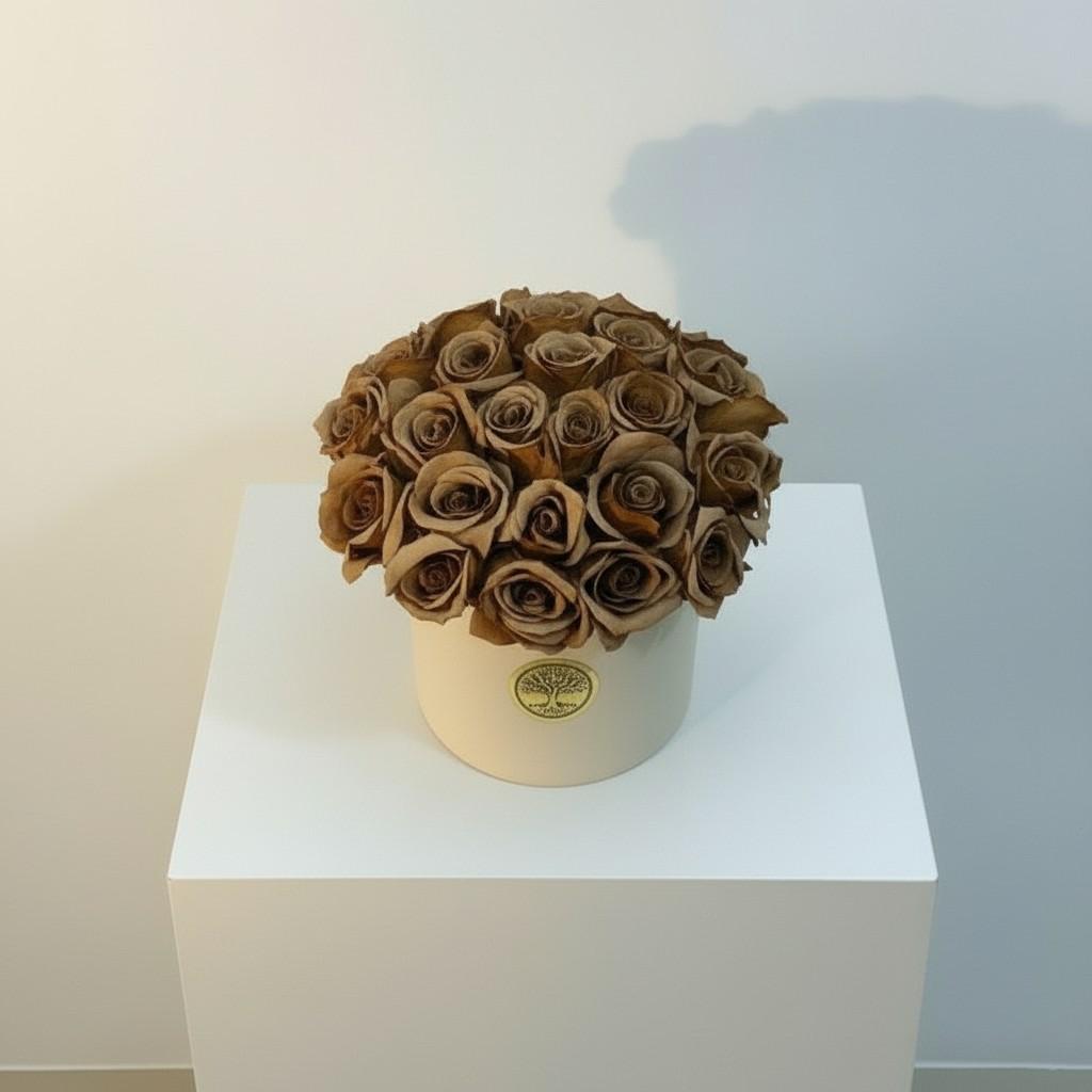 Earth Harmony Medium Vase — Grounded Natural Luxury Decor (20x20 cm)