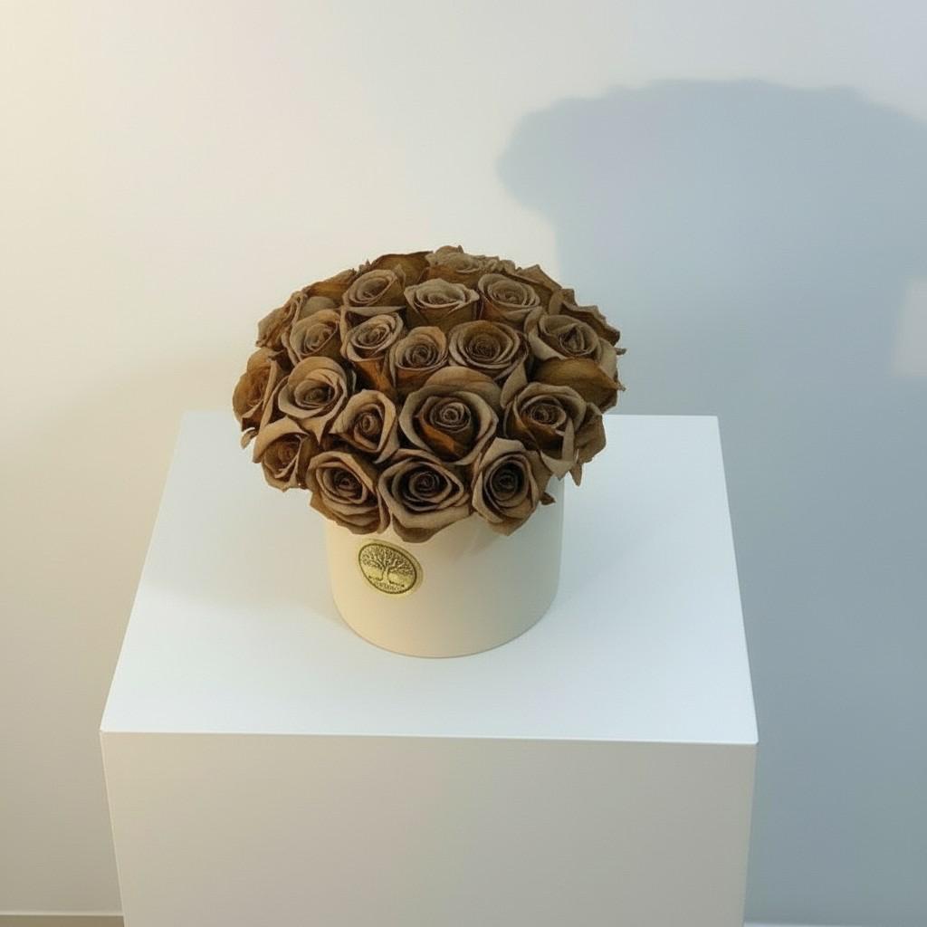 Earth Harmony Medium Vase — Grounded Natural Luxury Decor (20x20 cm)