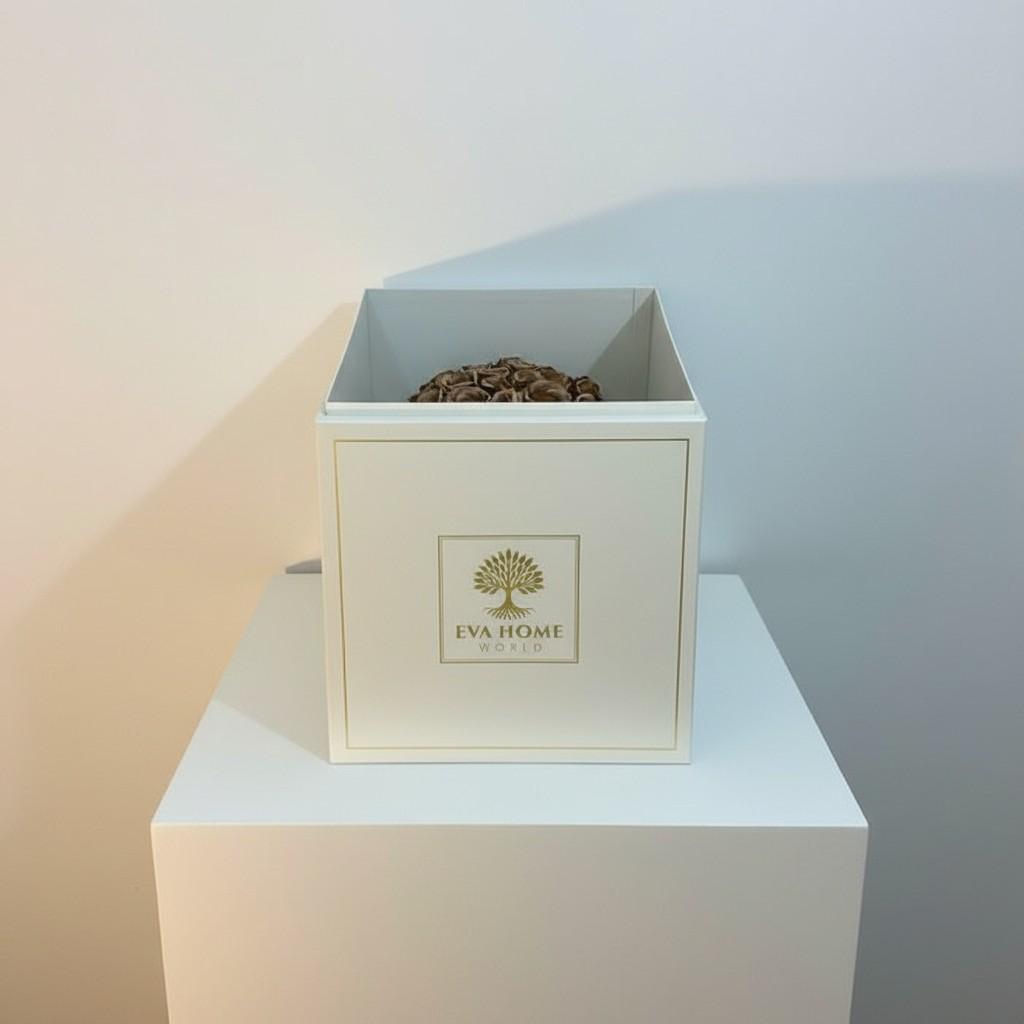 Earth Harmony Medium Vase — Grounded Natural Luxury Decor (20x20 cm)