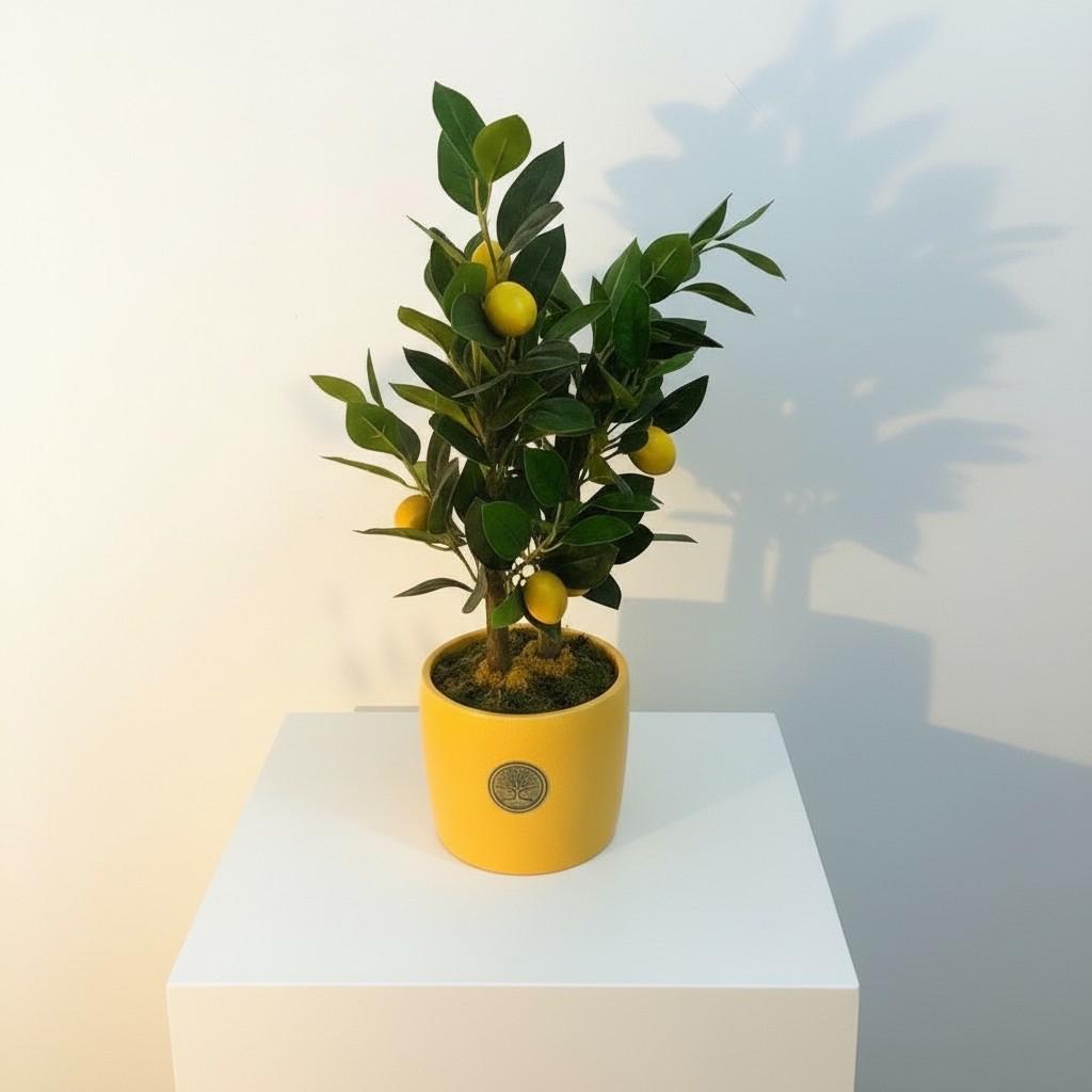 Citrus Harmony Medium Vase — Fresh Vibrant Luxury Decor (20x20 cm)