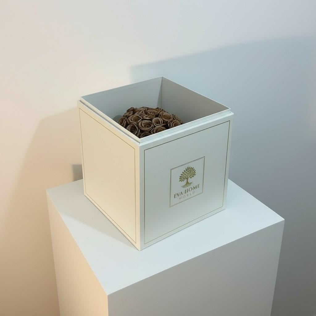 Earth Harmony Medium Vase — Grounded Natural Luxury Decor (20x20 cm)