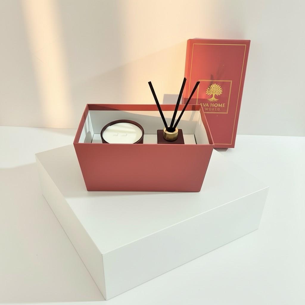 Velvet Rose Reed Diffuser & Glass Candle Set | Energy Fragrance Collection