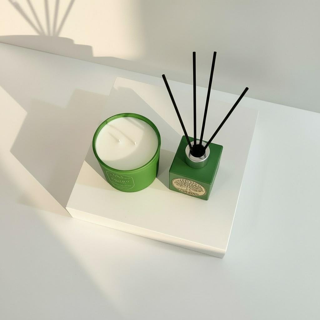 Sacred Oud Reed Diffuser & Glass Candle Set | Energy Fragrance Collection