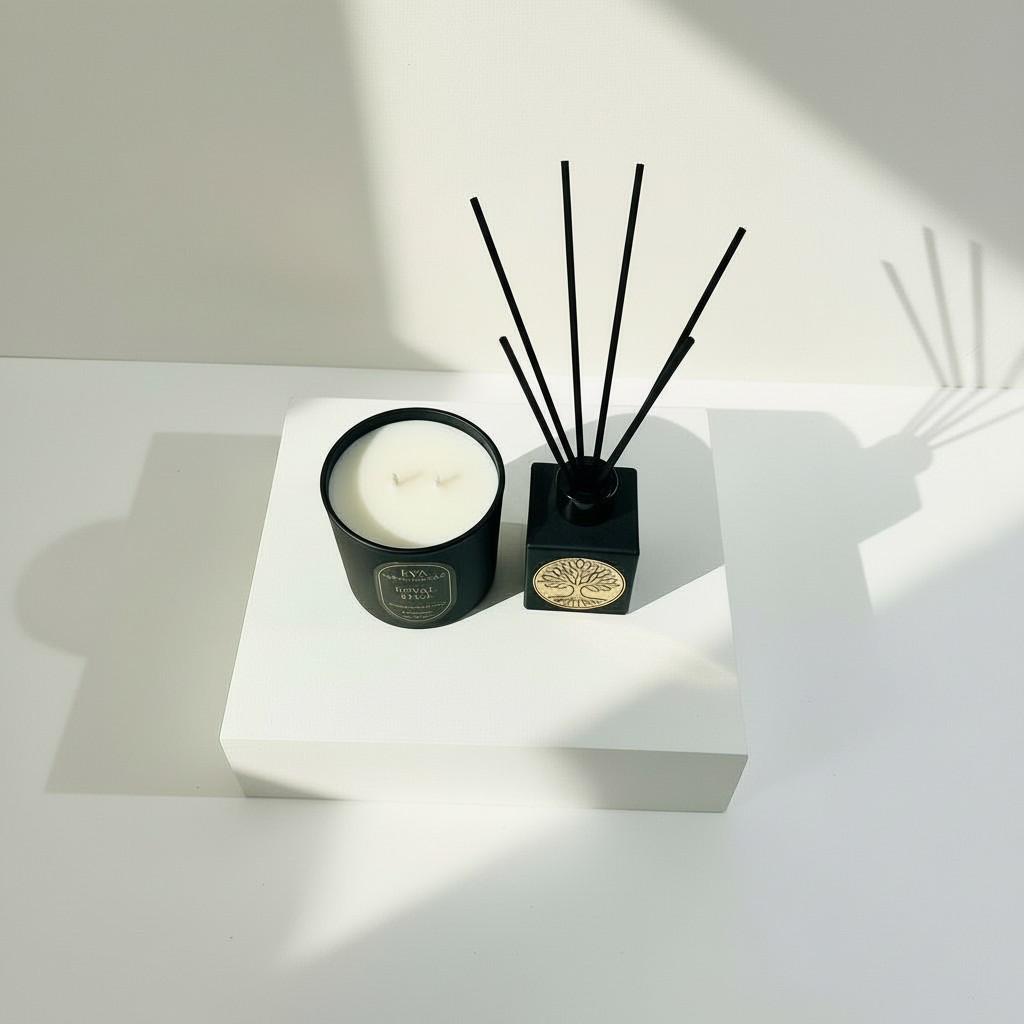 Royal Spice Reed Diffuser & Glass Candle Set | Energy Fragrance Collection
