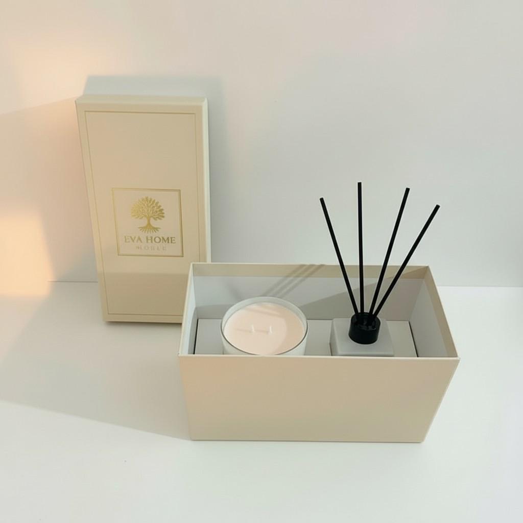 Earth Harmony Reed Diffuser & Glass Candle Set | Energy Fragrance Collection