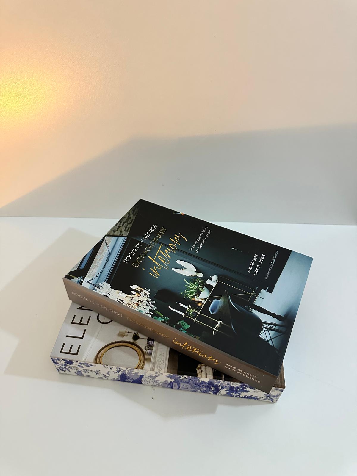 Luxury Interior Decorative Book Box Set (2 Pieces) — Elegant Storage Book Boxes