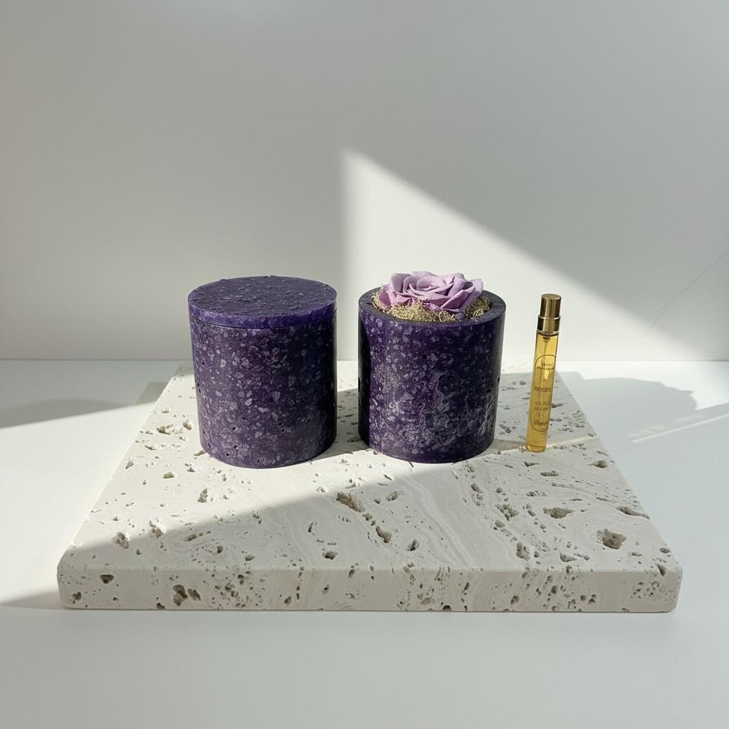 Lavender Peace – Amethyst Energy Ritual Candle | Luxury Crystal Soy Candle