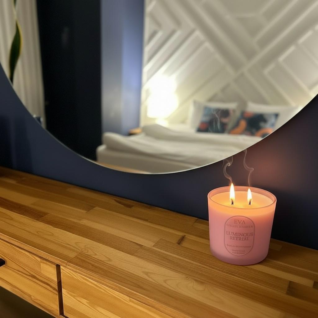 Luminous Bloom – Light &amp; Elevation Energy Candle (Glass Luxury Soy Wax)