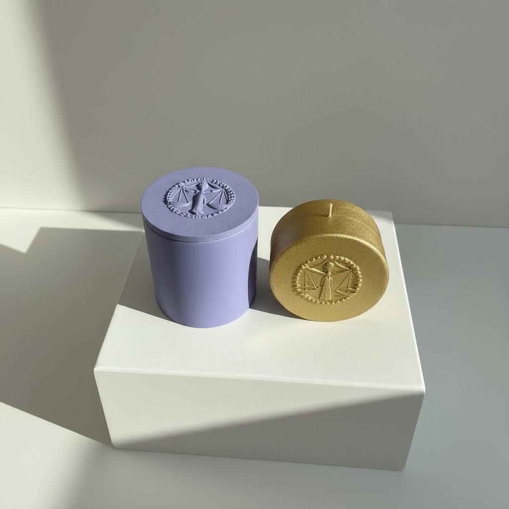 Libra Zodiac Candle Set – Libra Vessel with Energy Refill