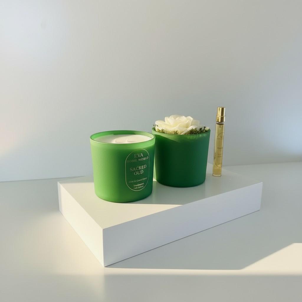 Sacred Oud – Cleansing & Depth Energy Ritual Set (Glass Edition)
