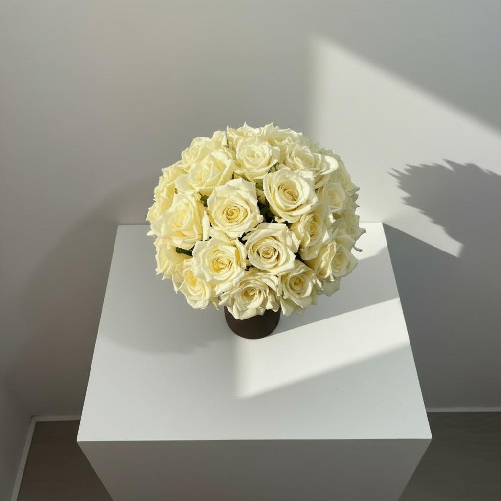 Golden Jasmine Tall Decorative Vase 10x25 — Luxury Ritual Interior Piece