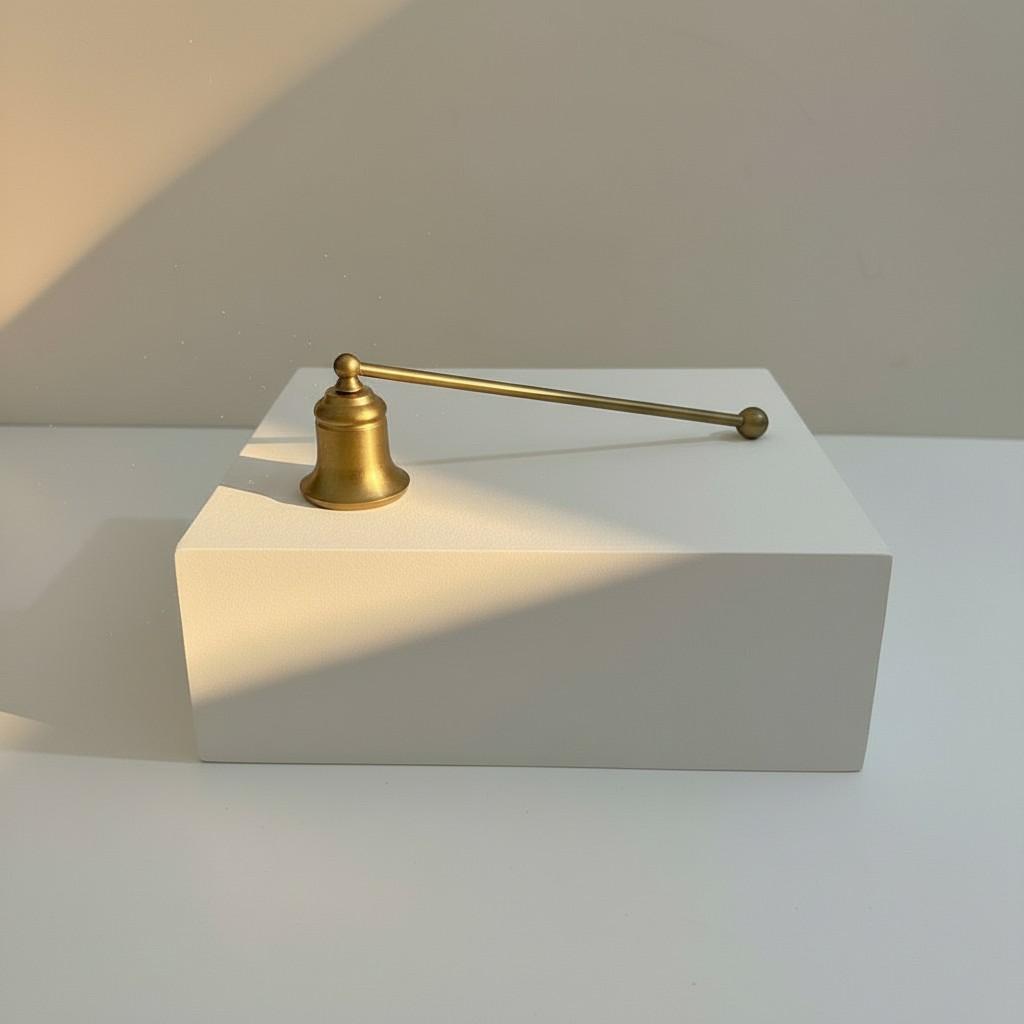 Golden Candle Snuffer – Brass Ritual Candle Extinguisher Tool